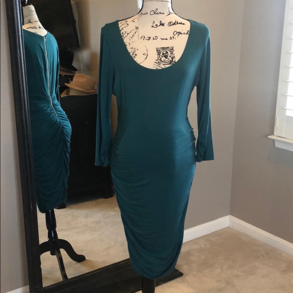 A Pea in the Pod Ruched Maternity Dress